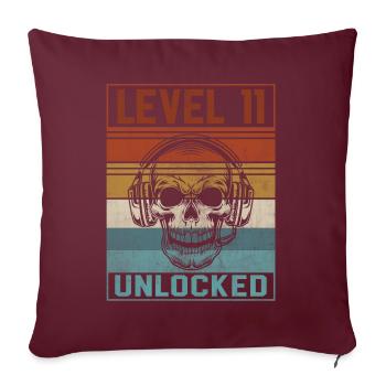 11e anniversaire du joueur - Housse de coussin décorative 45 x 45 cm - bordeaux - Devant