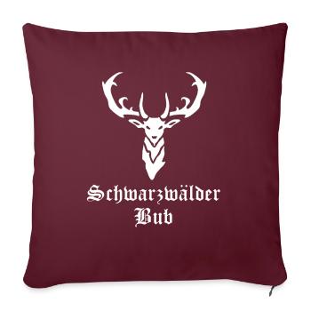 Garçon de la Forêt-Noire - Housse de coussin décorative 45 x 45 cm - bordeaux - Devant