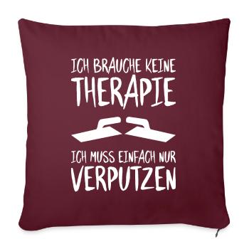 Stuckateur Plasterer Stukkateur Gipser Verputzer - Sofakissenbezug 45 x 45 cm - Burgunderrot - Vorne