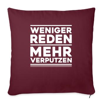 Stuckateur Plasterer Stukkateur Gipser Verputzer - Sofakissenbezug 45 x 45 cm - Burgunderrot - Vorne