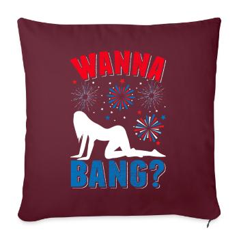 4 juillet Men Fireworks USA - Housse de coussin décorative 45 x 45 cm - bordeaux - Devant
