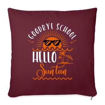 Professeur de vacances scolaires amusant - Housse de coussin décorative 45 x 45 cm - bordeaux - Devant