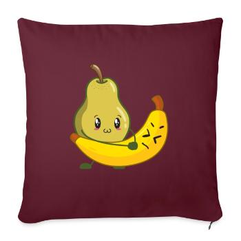 Jeu de mots de premiers soins ambulancier paramédical aux fruits - Housse de coussin décorative 45 x 45 cm - bordeaux - Devant