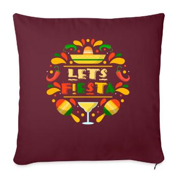 Fiesta Sombrero Joyeux Cinco De Mayo - Housse de coussin décorative 45 x 45 cm - bordeaux - Devant
