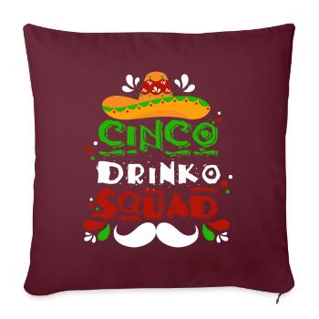 Fiesta Sombrero Joyeuse Troupe Cinco De Mayo - Housse de coussin décorative 45 x 45 cm - bordeaux - Devant
