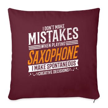 Saxophoniste Mélomane Saxophoniste créatif - Housse de coussin décorative 45 x 45 cm - bordeaux - Devant