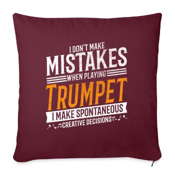 Trompettistes Mélomanes Trompettistes - Housse de coussin décorative 45 x 45 cm - bordeaux - Devant