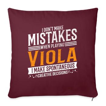 Viola Music Lovers Altiste créatif - Housse de coussin décorative 45 x 45 cm - bordeaux - Devant