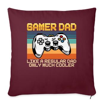 Gamer Papa Régulier Papa Seulement Beaucoup Plus Cool - Housse de coussin décorative 45 x 45 cm - bordeaux - Devant