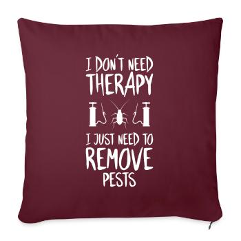 Exterminateur antiparasitaire Exterminateur - Housse de coussin décorative 45 x 45 cm - bordeaux - Devant