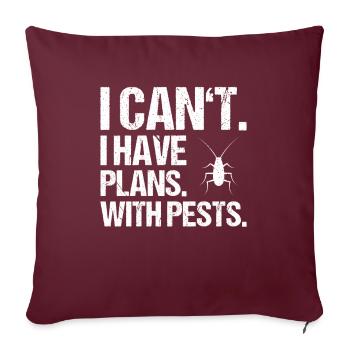 Exterminateur antiparasitaire Exterminateur - Housse de coussin décorative 45 x 45 cm - bordeaux - Devant