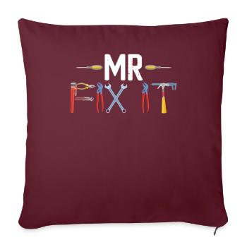 Mr Fix It Mechanic Fathers Day Matching - Sofakissenbezug 45 x 45 cm - Burgunderrot - Vorne