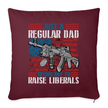 Essayer de ne pas élever les libéraux - Housse de coussin décorative 45 x 45 cm - bordeaux - Devant