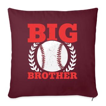 Baseball Big Brother Enfants Joueur de baseball - Housse de coussin décorative 45 x 45 cm - bordeaux - Devant