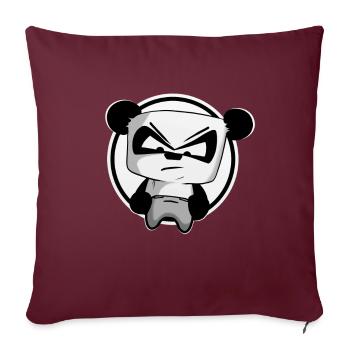 lustiger Gaming Panda PEW PEW Gamer Zocker zocken - Sofakissenbezug 45 x 45 cm - Burgunderrot - Vorne