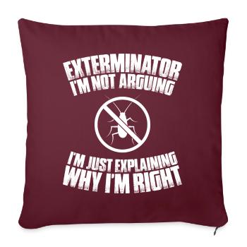 Exterminateur antiparasitaire Exterminateur - Housse de coussin décorative 45 x 45 cm - bordeaux - Devant