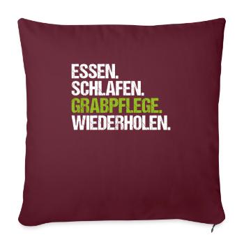 Friedhofsgärtner Friedhof Cemetery Gardener - Sofakissenbezug 45 x 45 cm - Burgunderrot - Vorne