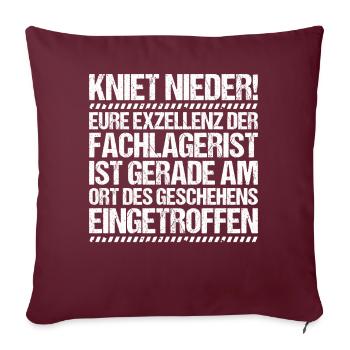 Fachlagerist Fachlageristin Lagerist Lageristin - Sofakissenbezug 45 x 45 cm - Burgunderrot - Vorne