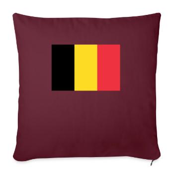 Drapeau belge Belgique Drapeau belge Belge - Housse de coussin décorative 45 x 45 cm - bordeaux - Devant