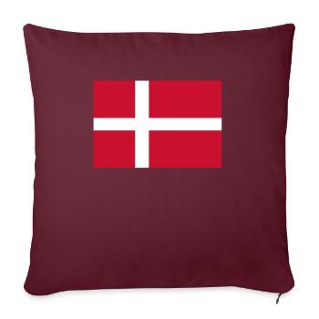 Dänemark Fahne Dänische Flagge Danmark Denmark - Sofakissenbezug 45 x 45 cm - Burgunderrot - Vorne