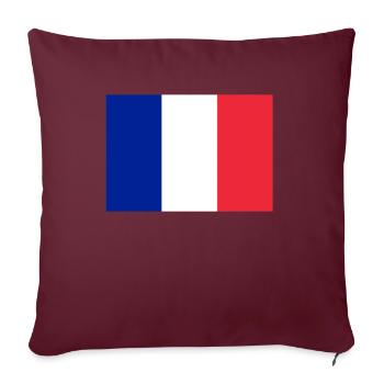 Frankreich Paris Eiffelturm Französische Fahne Fun - Sofakissenbezug 45 x 45 cm - Burgunderrot - Vorne
