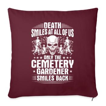 Friedhofsgärtner Friedhof Cemetery Gardener - Sofakissenbezug 45 x 45 cm - Burgunderrot - Vorne