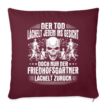 Friedhofsgärtner Friedhof Cemetery Gardener - Sofakissenbezug 45 x 45 cm - Burgunderrot - Vorne