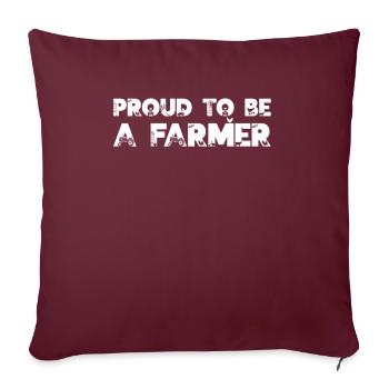 Fier d’être agriculteur I Bauer Landwirt - Housse de coussin décorative 45 x 45 cm - bordeaux - Devant