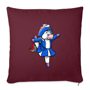 Garde Danseuse Garde Danse Licorne Spectacle Danseur - Housse de coussin décorative 45 x 45 cm - bordeaux - Devant