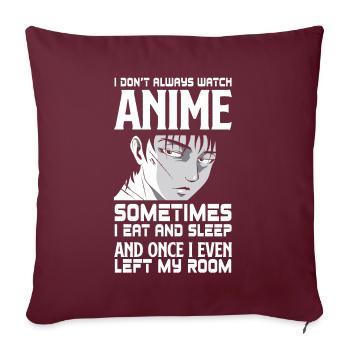 Lustiges Anime Geschenk - Sofakissenbezug 45 x 45 cm - Burgunderrot - Vorne