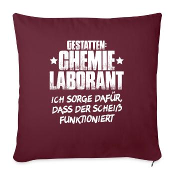 Technicien de laboratoire chimique Laboratoire de chimie Laboratoire de chimie - Housse de coussin décorative 45 x 45 cm - bordeaux - Devant