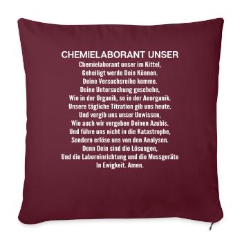 Technicien de laboratoire chimique Laboratoire de chimie Laboratoire de chimie - Housse de coussin décorative 45 x 45 cm - bordeaux - Devant