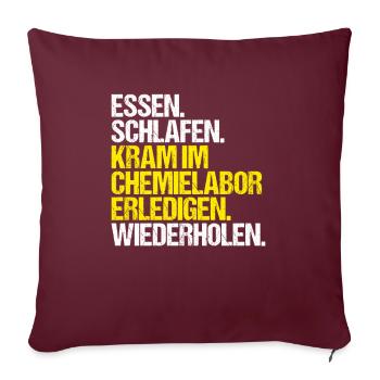 Technicien de laboratoire chimique Laboratoire de chimie Laboratoire de chimie - Housse de coussin décorative 45 x 45 cm - bordeaux - Devant