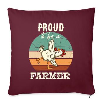 Fier d’être un agriculteur Bauer Humor Landwirt - Housse de coussin décorative 45 x 45 cm - bordeaux - Devant