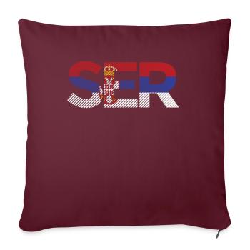 Serbien Flagge Srbija Serbische Farben Jugoslawien - Sofakissenbezug 45 x 45 cm - Burgunderrot - Vorne