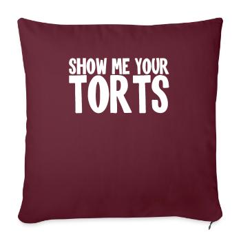 Montrez-moi vos torts I Avocat Drôle - Housse de coussin décorative 45 x 45 cm - bordeaux - Devant