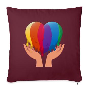 Fierté LGBT Fierté LGBTQ - Housse de coussin décorative 45 x 45 cm - bordeaux - Devant