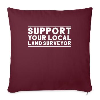 Vermessungstechniker Vermesser Land Surveyor - Sofakissenbezug 45 x 45 cm - Burgunderrot - Vorne