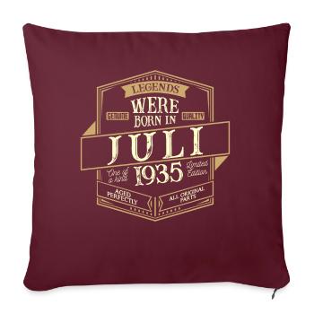 Juillet 1935 Anniversaire Homme - Housse de coussin décorative 45 x 45 cm - bordeaux - Devant