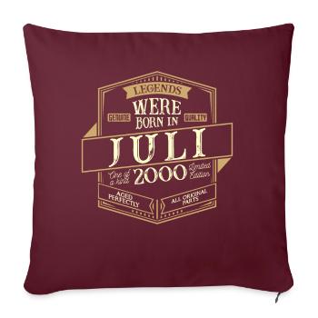 Juillet 2000 Anniversaire Homme - Housse de coussin décorative 45 x 45 cm - bordeaux - Devant