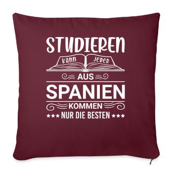 Studieren kann jeder Spanien spanier - Sofakissenbezug 45 x 45 cm - Burgunderrot - Vorne