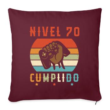 Niveau 70 Complete - Housse de coussin décorative 45 x 45 cm - bordeaux - Devant