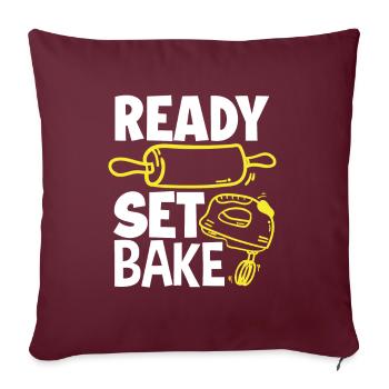 Lustiges Hobby Bäcker Geschenk - Sofakissenbezug 45 x 45 cm - Burgunderrot - Vorne