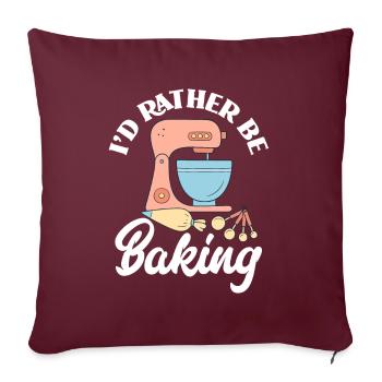 Lustiges Hobby Bäcker Geschenk - Sofakissenbezug 45 x 45 cm - Burgunderrot - Vorne