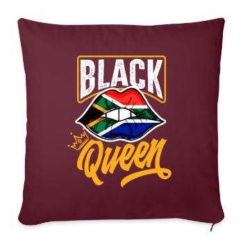 Mélanine Afro-Américaine Femme Afro-Américaine - Housse de coussin décorative 45 x 45 cm - bordeaux - Devant