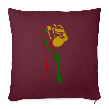 Mélanine Afro-Américaine Femme Afro-Américaine - Housse de coussin décorative 45 x 45 cm - bordeaux - Devant