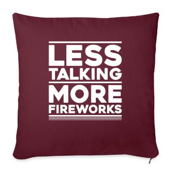 Pyrotechnicien Feux d’artifice Pyrotechnie Pyrotechnicien - Housse de coussin décorative 45 x 45 cm - bordeaux - Devant