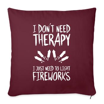 Pyrotechnicien Feux d’artifice Pyrotechnie Pyrotechnicien - Housse de coussin décorative 45 x 45 cm - bordeaux - Devant
