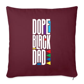 Mélanine Afro-Américaine Femme Afro-Américaine - Housse de coussin décorative 45 x 45 cm - bordeaux - Devant