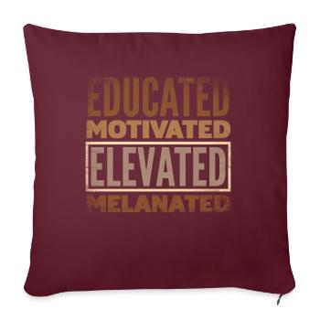 Mélanine Afro-Américaine Femme Afro-Américaine - Housse de coussin décorative 45 x 45 cm - bordeaux - Devant